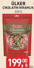 ÜLKER ÇİKOLATİN İKRAMLIK ÇİKOLATA 350 G - BAYRAM ŞEKERİ/ÇİKOLATASI
